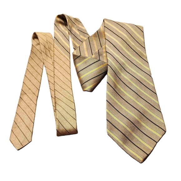Tommy Hilfiger Multicolor Striped Pattern Tie 100% Silk Italian Mens 58×3.5 - Picture 1 of 8